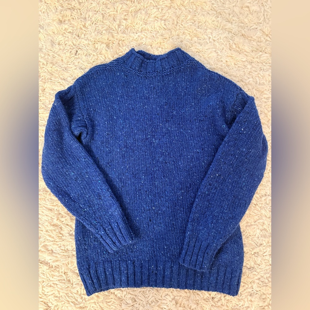 Toast XS blue donegal sweater
